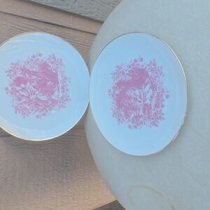 2 vtg JKW Fine Porcelain Plates – Romantic Couple & Victorian Romance – WGermany